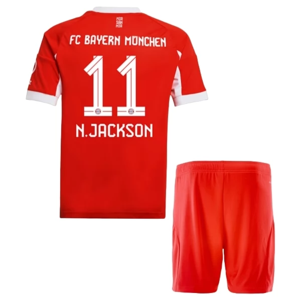Dječji Dres Komplet FC Bayern München N.Jackson 11 Domaći 2025-2026 Dječji Dres Komplet FC Bayern München N.Jackson 11 Domaći 2025-2026