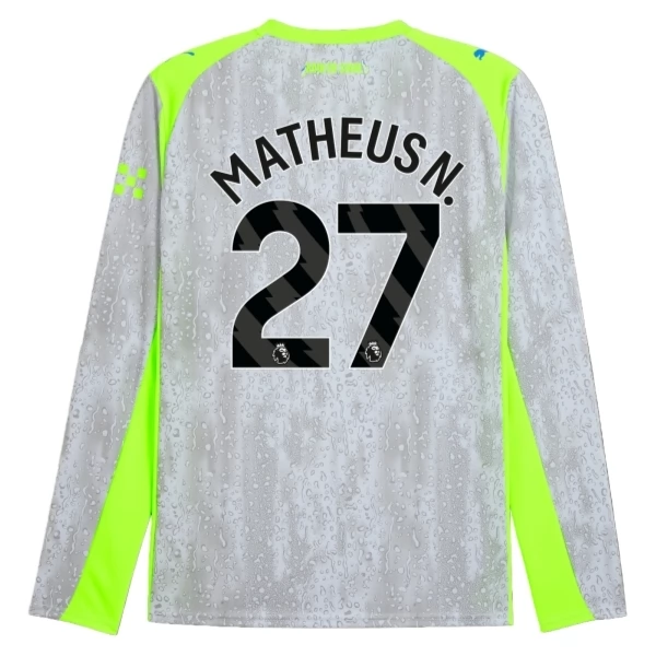 Dres Komplet Manchester City Matheus N. 27 Treći 2025-2026 Dugi Rukav Dres Komplet Manchester City Matheus N. 27 Treći 2025-2026 Dugi Rukav