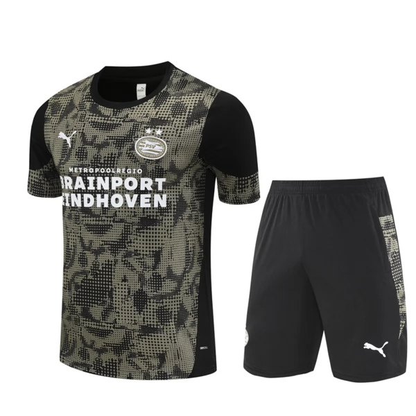 Trening Majica Komplet PSV Eindhoven 2025-26 - Shorts Crna Trening Majica Komplet PSV Eindhoven 2025-26 - Shorts Crna