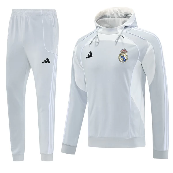Trenirka za Trening Komplet Real Madrid 2025-26 - Hoodie Siva Trenirka za Trening Komplet Real Madrid 2025-26 - Hoodie Siva
